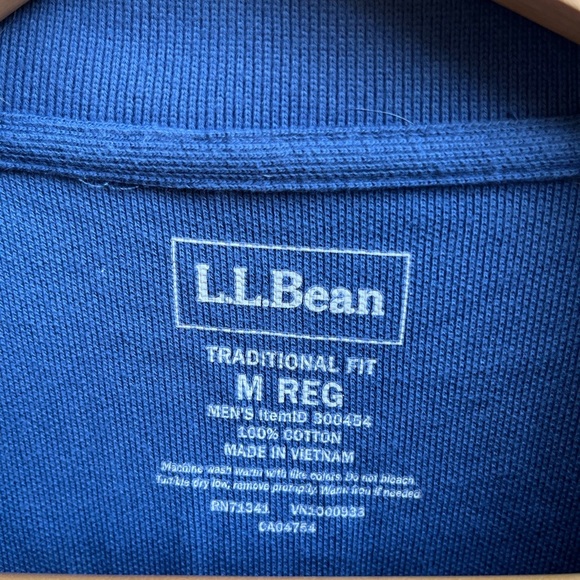 L.L. Bean Men's Blue Polo Shirt - Picture 2 of 3